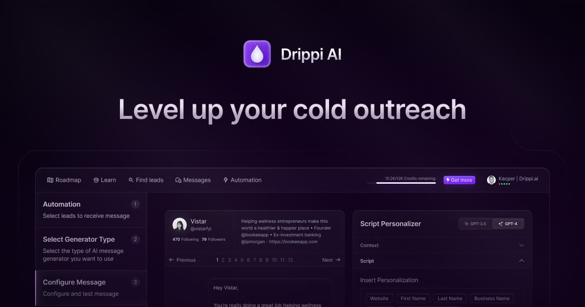 Drippi.ai Interface