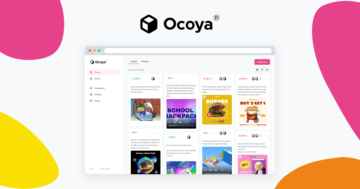 Ocoya Interface