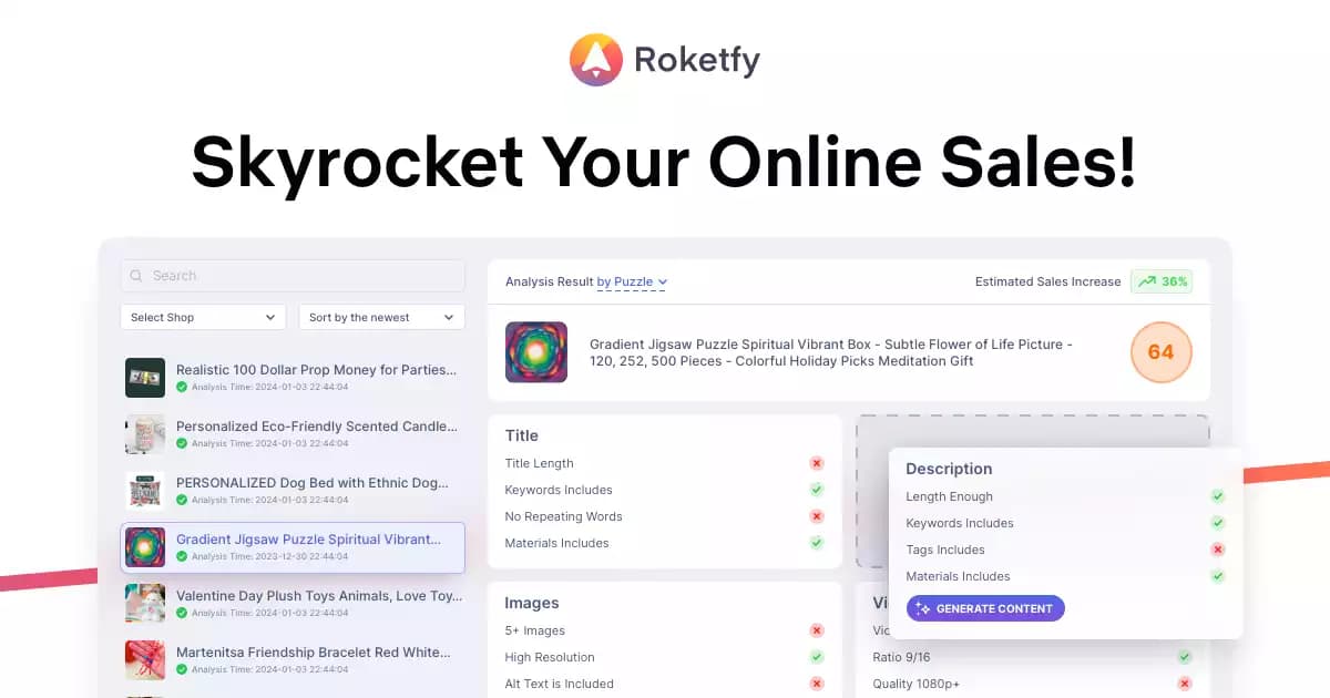 Roketfy Interface
