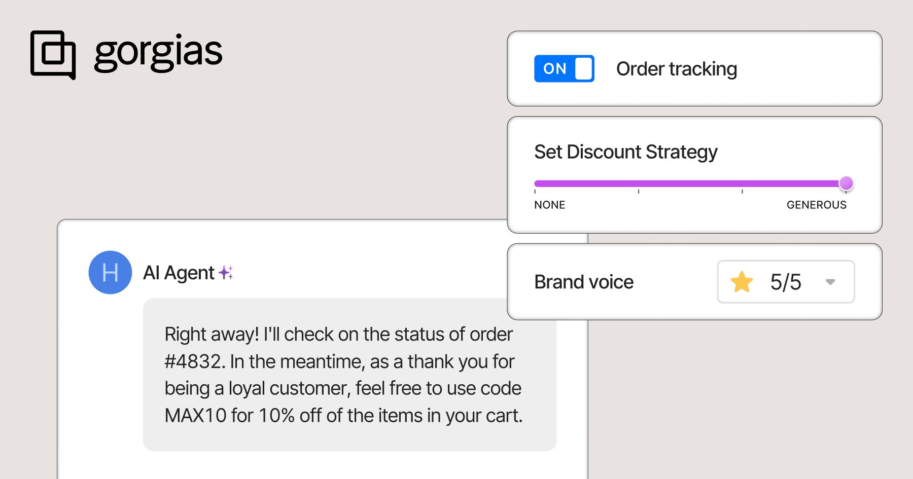 Gorgias AI Interface