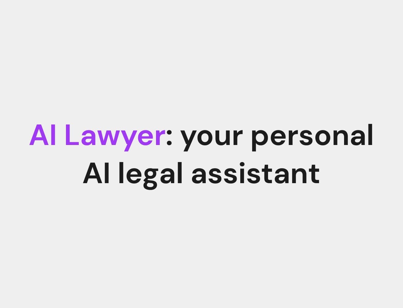 AI Lawyer Interface