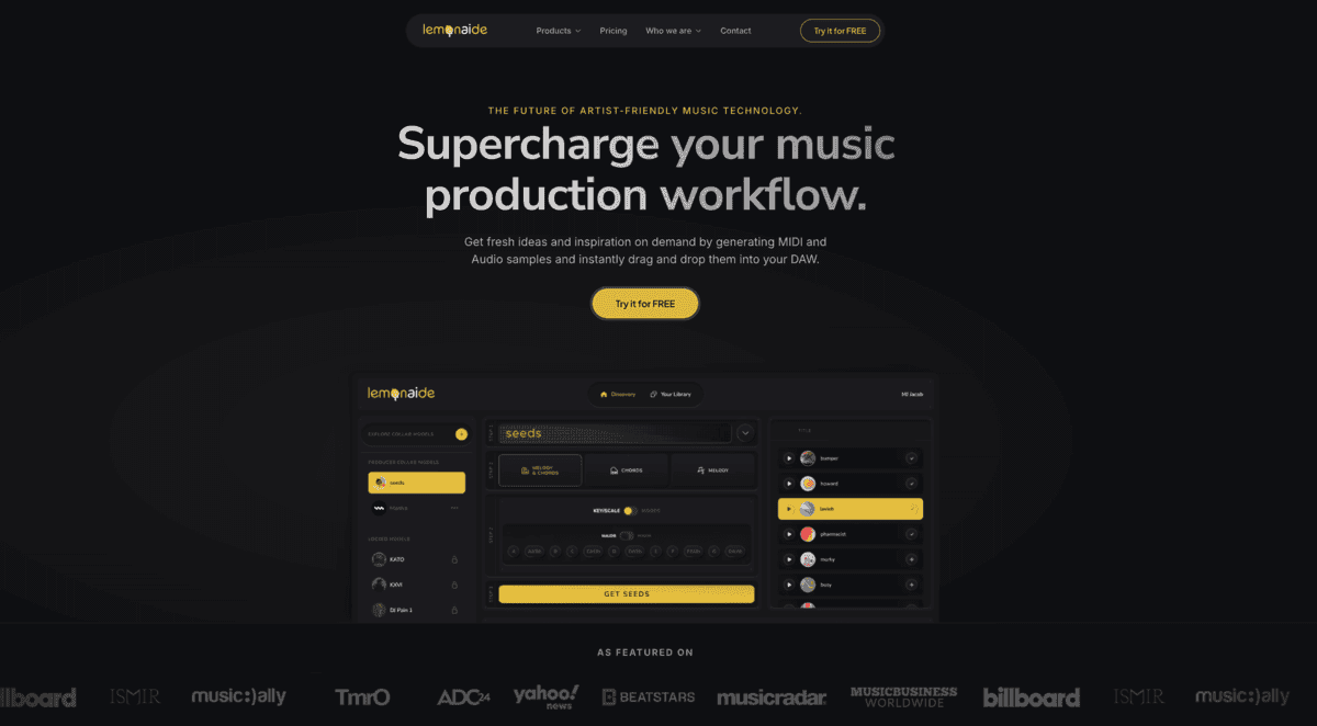 Lemonaide Music Interface